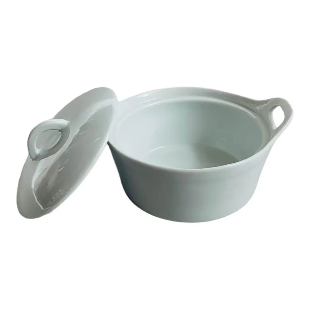 Mini Pot with Lid Sur La Table Porcelain COCOTTE White Mini BAKER Ceramic POT